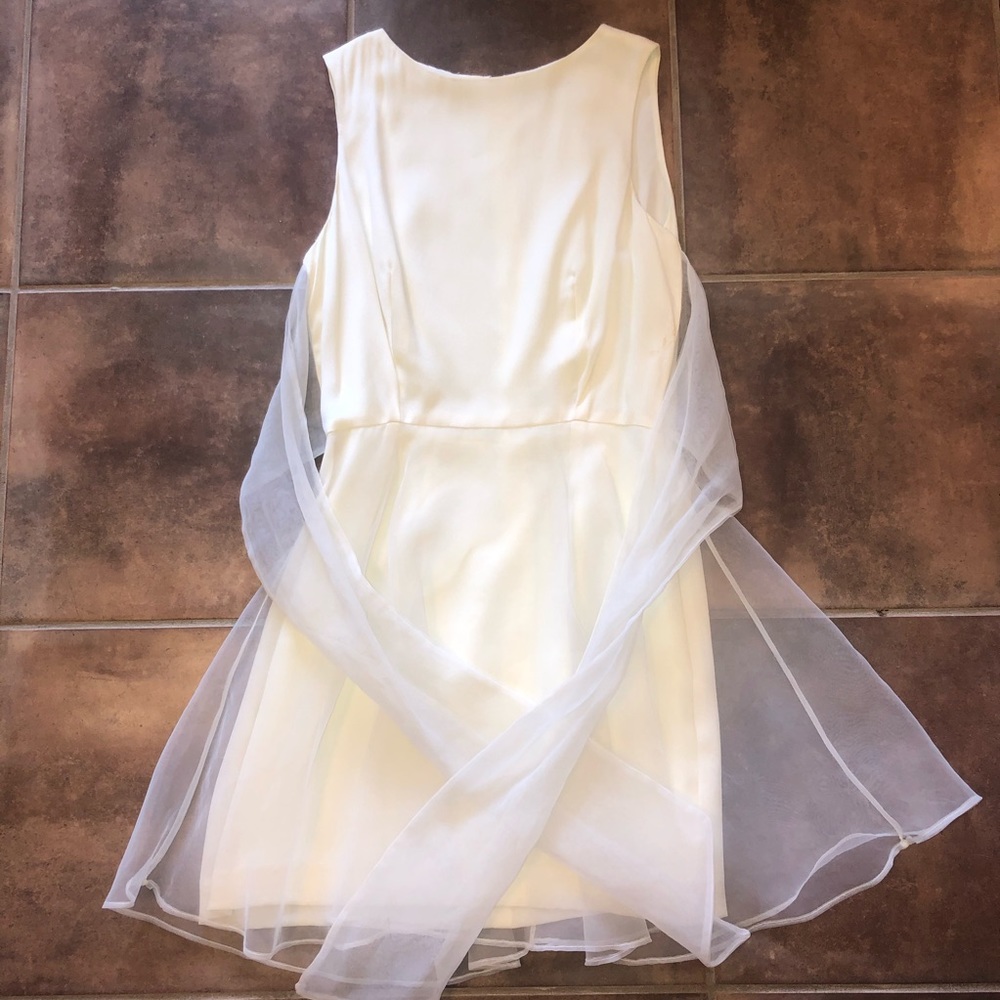 Cream mini dress